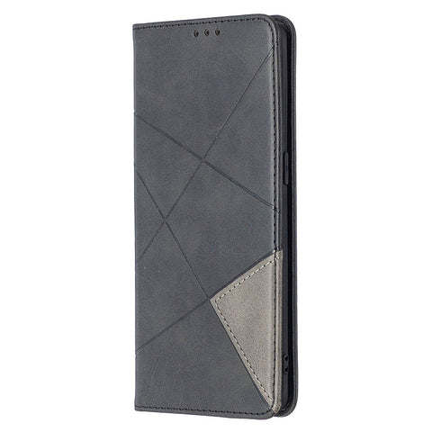 Geometric Pattern Leather Stand Case Card Holder Shell for OPPO Find X2 Neo / Reno3 Pro 5G