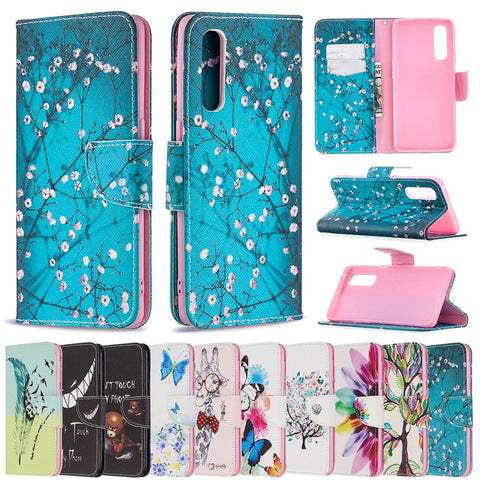Pattern Printing Skin Magnetic Leather with Wallet Case for Oppo Find X2 Neo