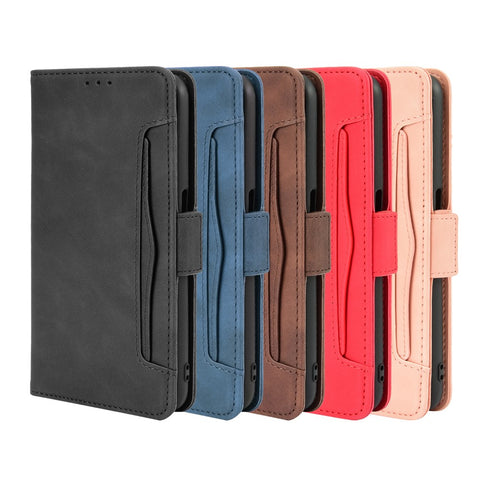 Multiple Card Slots Leather Shell Wallet Cell Phone Cover for OPPO A92s/Reno4 Z 5G with Multi-Angle Stand