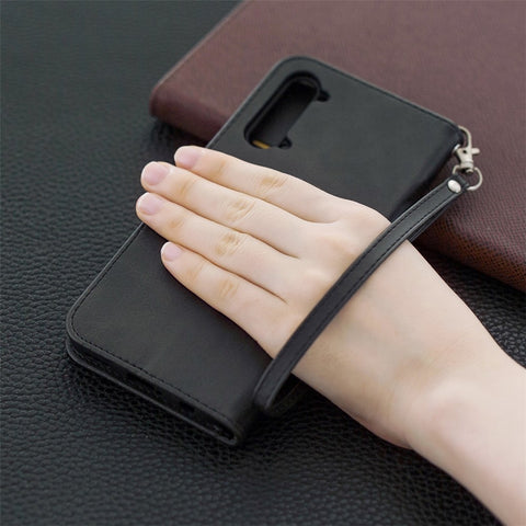 PU Leather Wallet Stand Phone Case for Oppo Find X2 Lite
