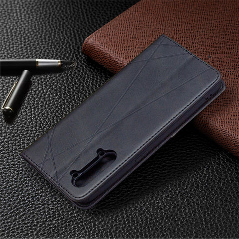 Geometric Pattern Leather Stand Case Card Holder Shell for Oppo Find X2 Lite