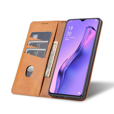 AZNS Auto-absorbed Leather Wallet Stand Case for OPPO A91