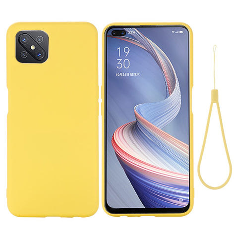 Liquid Silicone Cell Phone Cover with Strap for OPPO A92s