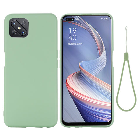 Liquid Silicone Cell Phone Cover with Strap for OPPO A92s