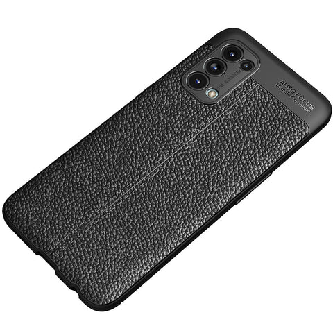 Four Corner Cushion Litchi Texture Soft TPU Protector for OPPO Reno 5 5G/Reno5 4G/Reno5 K/Find X3 Lite Mobile Phone Cover