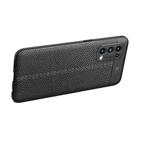 Four Corner Cushion Litchi Texture Soft TPU Protector for OPPO Reno 5 5G/Reno5 4G/Reno5 K/Find X3 Lite Mobile Phone Cover