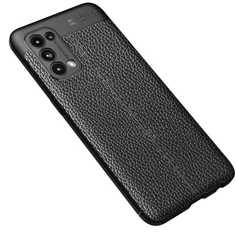 Four Corner Cushion Litchi Texture Soft TPU Protector for OPPO Reno 5 5G/Reno5 4G/Reno5 K/Find X3 Lite Mobile Phone Cover