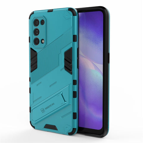 Shockproof PC + TPU Hybrid Phone Case Cover with Kickstand for Oppo Reno5 5G/Reno5 4G/Reno5 K/Find X3 Lite
