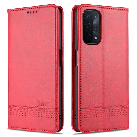 AZNS For Oppo A93 5G/A74 5G Phone Case PU Leather Phone Protector Magnetic Absorption Folding Stand Flip Cover with Wallet