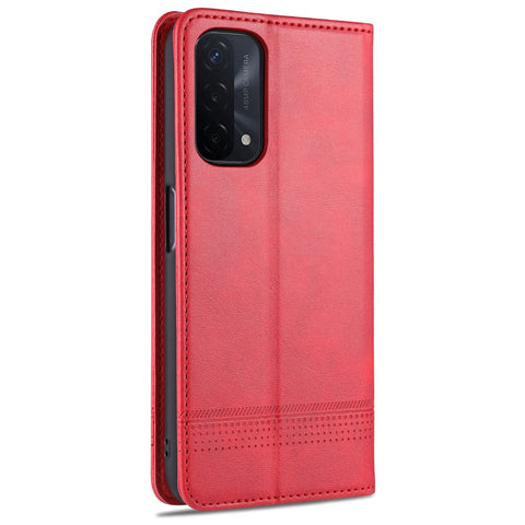 AZNS For Oppo A93 5G/A74 5G Phone Case PU Leather Phone Protector Magnetic Absorption Folding Stand Flip Cover with Wallet
