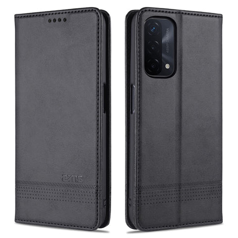 AZNS For Oppo A93 5G/A74 5G Phone Case PU Leather Phone Protector Magnetic Absorption Folding Stand Flip Cover with Wallet