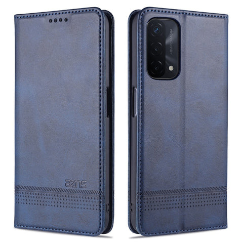 AZNS For Oppo A93 5G/A74 5G Phone Case PU Leather Phone Protector Magnetic Absorption Folding Stand Flip Cover with Wallet