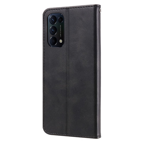 Wallet Stand Leather Protective Phone Case Zipper Pocket Design Cover Shell for Oppo Reno5 5G/Reno5 4G/Reno5 K/Find X3 Lite