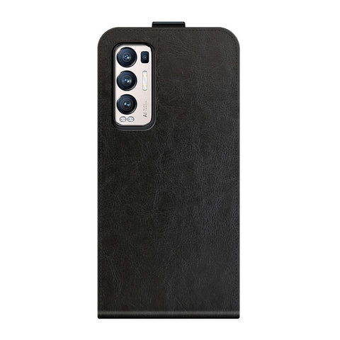 For Oppo Reno5 Pro+ 5G / Find X3 Neo Vertical Flip Phone Case Crazy Horse Texture PU Leather Cover with Card Holder