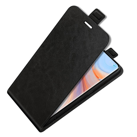 For Oppo Reno5 Pro+ 5G / Find X3 Neo Vertical Flip Phone Case Crazy Horse Texture PU Leather Cover with Card Holder