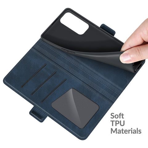 Magnetic Double Clasp Leather Wallet Case for OPPO Reno5 Pro Plus 5G/Find X3 Neo