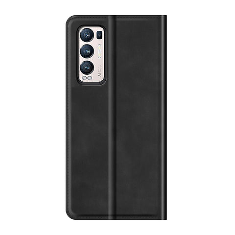 Silky Touch Leather Wallet Stand Case for OPPO Reno5 Pro Plus 5G/Find X3 Neo
