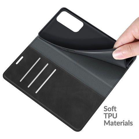 Silky Touch Leather Wallet Stand Case for OPPO Reno5 Pro Plus 5G/Find X3 Neo