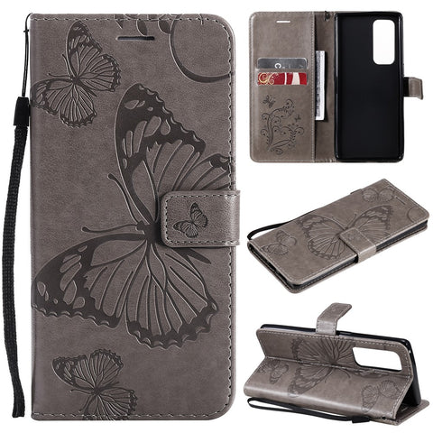 For OPPO Find X3 Neo / Reno5 Pro Plus 5G Wallet Case Floral Butterfly Imprinted Leather Phone Cover Stand