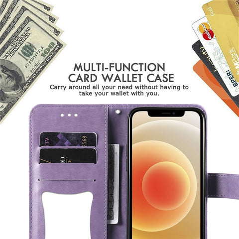 Imprint Flowers Pattern PU Leather Phone Wallet Stand Case with Lanyard for Oppo Find X3 Neo/Reno5 Pro+ 5G