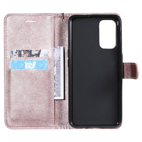 For Oppo Reno5 4G / Reno5 5G / Reno5 K / Find X3 Lite Case Solid Color Leather Mobile Cover Wallet Stand with Strap
