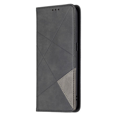 For Oppo Reno5 4G / Reno5 5G / Reno5 K / Find X3 Lite Rhombus-Like Imprinting Leather Stand Case Shell with Card Holder Design