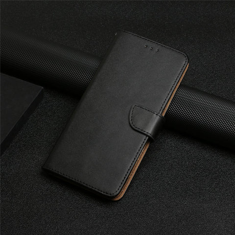 Solid Color Genuine Leather Nappa Texture Case Magnetic Closure Shockproof Wallet Folio Flip Protective Phone Cover with Stand for Oppo Reno5 4G/5G/Reno5 K/Find X3 Lite