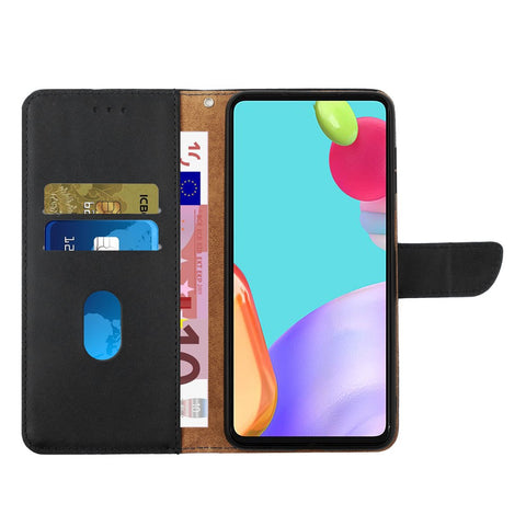 Solid Color Genuine Leather Nappa Texture Case Magnetic Closure Shockproof Wallet Folio Flip Protective Phone Cover with Stand for Oppo Reno5 4G/5G/Reno5 K/Find X3 Lite