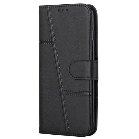 Stitching Lines Anti-fingerprint PU Leather Phone Protector Stand Wallet Cover Case for Oppo Reno5 4G/5G/Reno5 K/Find X3 Lite