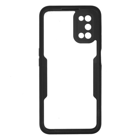 PET Screen Protector + Acrylic + TPU Lens Protection Shockproof Anti-fall Mobile Phone Cover for Oppo A52/A72/A92