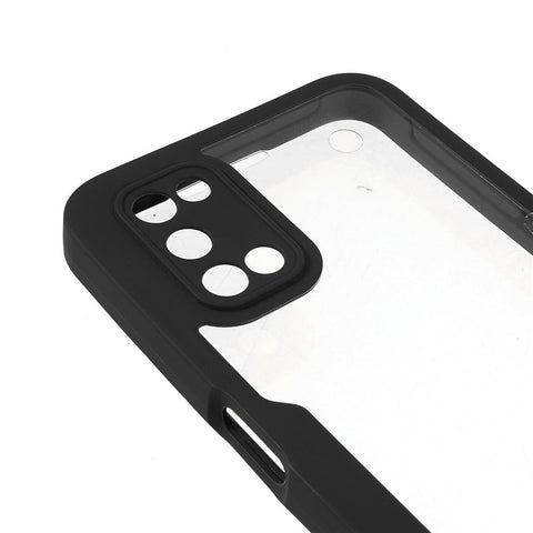 PET Screen Protector + Acrylic + TPU Lens Protection Shockproof Anti-fall Mobile Phone Cover for Oppo A52/A72/A92