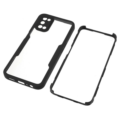 PET Screen Protector + Acrylic + TPU Lens Protection Shockproof Anti-fall Mobile Phone Cover for Oppo A52/A72/A92