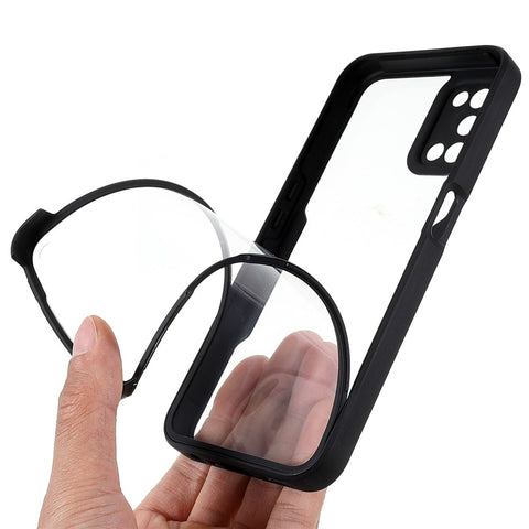 PET Screen Protector + Acrylic + TPU Lens Protection Shockproof Anti-fall Mobile Phone Cover for Oppo A52/A72/A92