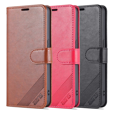 AZNS Textured PU Leather Flip Folio Book Stand Phone Case TPU Shockproof Folio Cover with Wallet for Oppo Reno7 SE 5G
