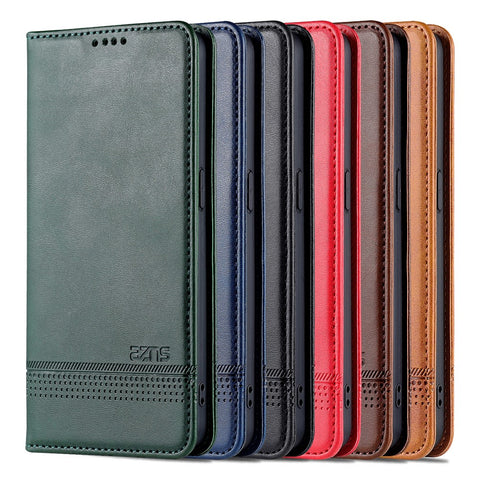 AZNS Magnetic Absorption Case for Oppo Reno7 SE 5G, Textured PU Leather Stand Flip Wallet Protective Phone Cover