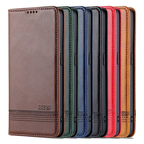 AZNS Phone Case for Oppo Reno7 Pro 5G, Textured PU Leather Magnetic Absorption Stand Function Folio Wallet Shell
