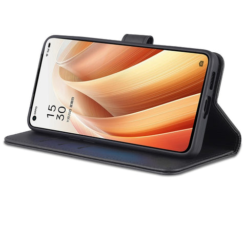 AZNS For Oppo Reno7 Pro 5G PU Leather Case Wallet Folding Stand Anti-fall Protection Magnetic Flip Cover