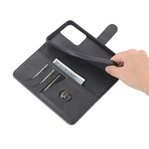 AZNS For Oppo Reno7 Pro 5G PU Leather Case Wallet Folding Stand Anti-fall Protection Magnetic Flip Cover