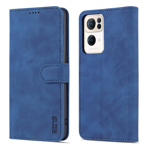 AZNS For Oppo Reno7 Pro 5G PU Leather Case Wallet Folding Stand Anti-fall Protection Magnetic Flip Cover