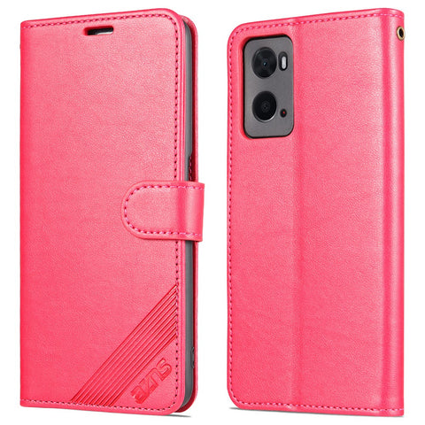 AZNS Wallet Design PU Leather Phone Shell for Oppo A36/A76 Phone Protective Case Accessory with Foldable Stand