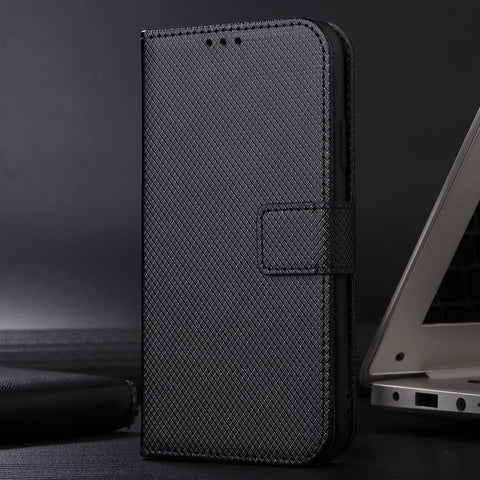For Oppo Find X2 Pro Magnetic Clasp Anti-drop Diamond Texture PU Leather Wallet Stand Cell Phone Case with Strap