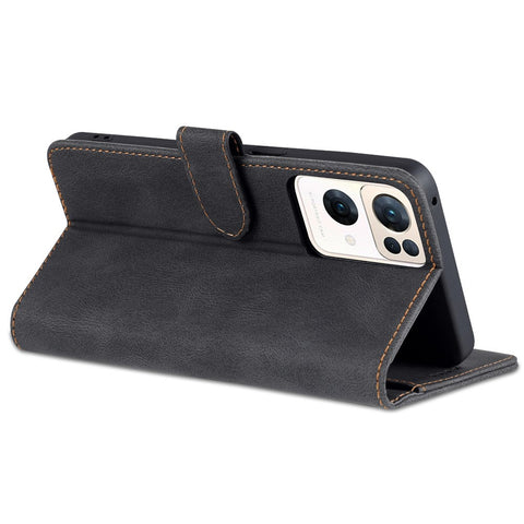AZNS PU Leather Flip Cover for Oppo Reno7 Pro 5G, Wallet Stand TPU Shockproof Interior Case