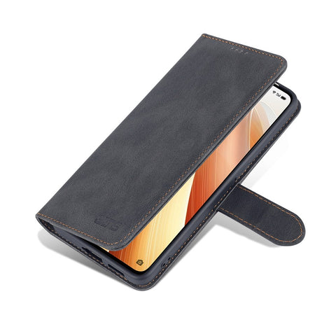 AZNS PU Leather Flip Cover for Oppo Reno7 Pro 5G, Wallet Stand TPU Shockproof Interior Case