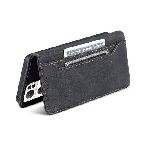 AZNS PU Leather Flip Cover for Oppo Reno7 Pro 5G, Wallet Stand TPU Shockproof Interior Case