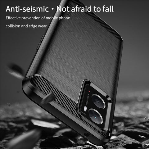 MOFI JK TPU Series-1 for Oppo A36/A76/Realme 9i Soft TPU Phone Case Brushed Carbon Fiber Anti-fingerprint Cover