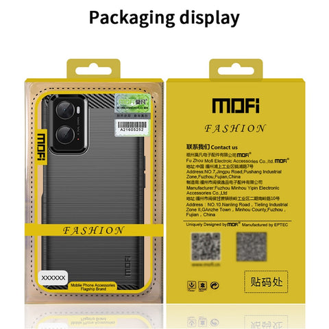 MOFI JK TPU Series-1 for Oppo A36/A76/Realme 9i Soft TPU Phone Case Brushed Carbon Fiber Anti-fingerprint Cover
