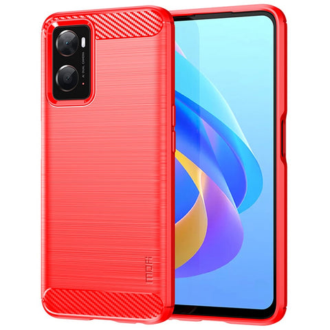 MOFI JK TPU Series-1 for Oppo A36/A76/Realme 9i Soft TPU Phone Case Brushed Carbon Fiber Anti-fingerprint Cover