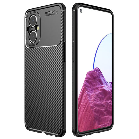 For Oppo A96(China)/Oppo Reno8 Lite 5G/Reno7 Z 5G/Reno7 Lite 5G/F21 Pro 5G/OnePlus Nord N20 5G Carbon Fiber Texture TPU Back Case Anti-scratch Phone Cover