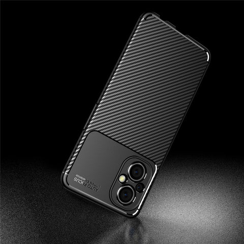 For Oppo A96(China)/Oppo Reno8 Lite 5G/Reno7 Z 5G/Reno7 Lite 5G/F21 Pro 5G/OnePlus Nord N20 5G Carbon Fiber Texture TPU Back Case Anti-scratch Phone Cover