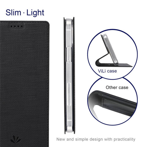 VILI DMX Series for Oppo Reno7 Pro 5G PU Leather Stand Card Holder Case Magnetic Auto-absorbed Protective Cover